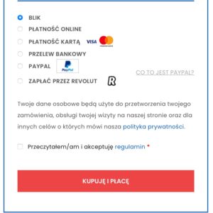 Rodzaje płatności w sklepie Deco Eco Blik, Paypal, płatności ekspresowe z dowolnego banku w Polsce, płatnośc za pobraniem